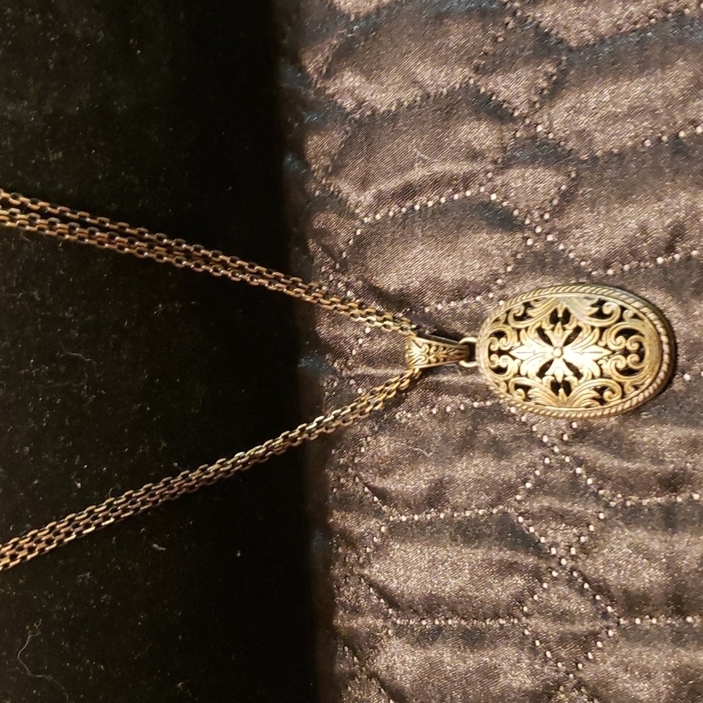 Antiqued bronze fashion adjustable length necklace